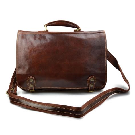 bolso messenger de piel